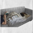 thumbnail image 5 of Antique Soft Flannel Fleece Throw Blanket, Retro Bathtub in Modern Room Interior Hardwood Classics Space Design, Cozy Plush for Indoor and Outdoor Use, 50" x 70", White Black Pale Brown, by Ambesonne, 5 of 5
