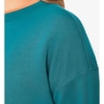 thumbnail image 4 of Mondetta Womens Midweight Long Sleeve Crewneck Scuba Sweatshirt (X-Small, Verdigris), 4 of 4