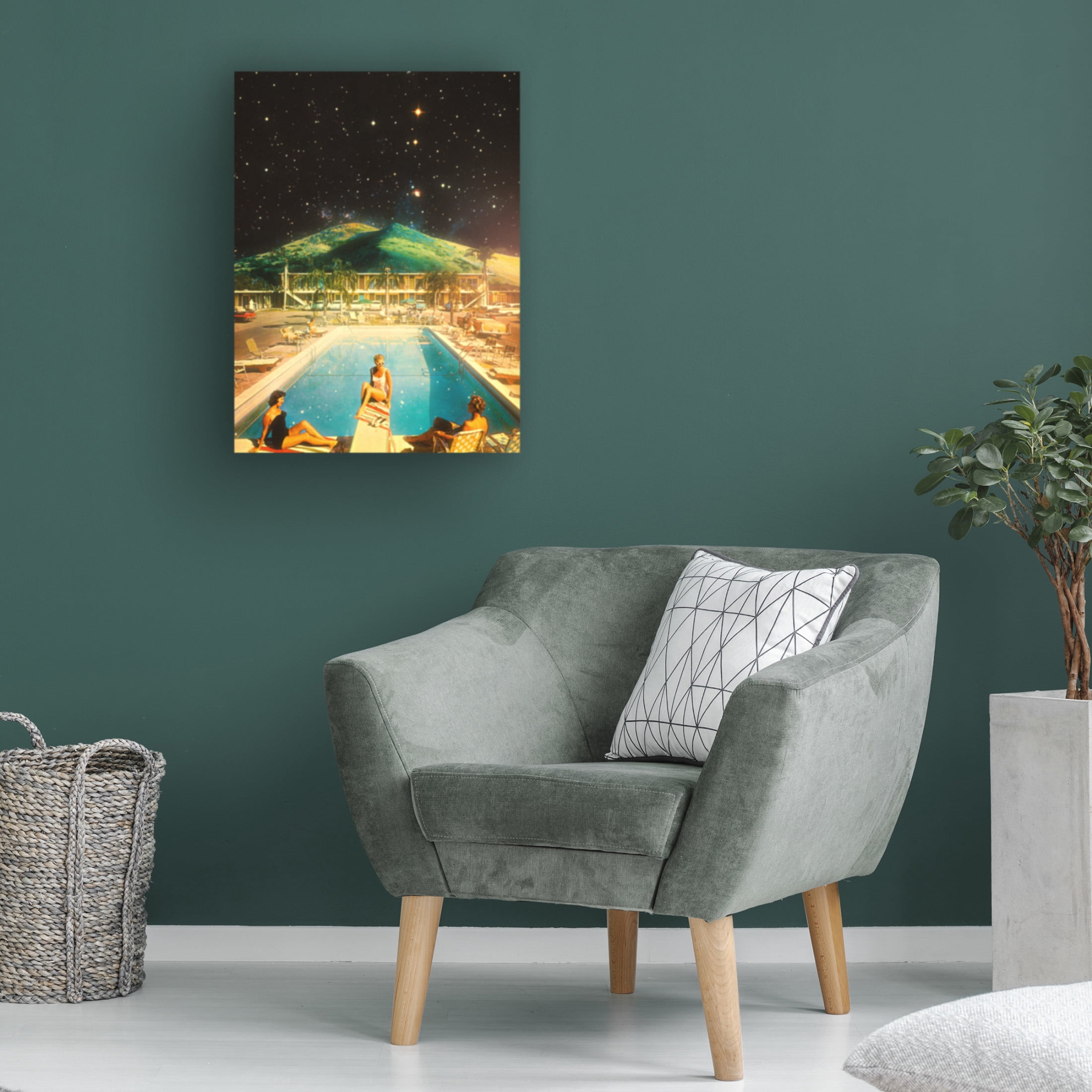 Trademark Fine Art Taudalpoi Space Pool Canvas Wall Art