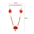 thumbnail image 4 of Shubhkart Makhamali Artificial Moti Garland, Red, 4 of 4