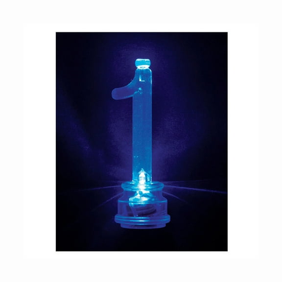 Multicolor Number 1 Flashing Birthday Candle Holder and Candles Set, 5 Pieces, by Way To Celebrate