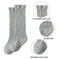 thumbnail image 3 of Calcetines de tubo medianos para bebés de primavera y verano de Laklulu, calcetines para bebés de mujer con tiras verticales y doble aguja, calcetines para niños adecuados para bebés y niños pequeños, 3 of 5