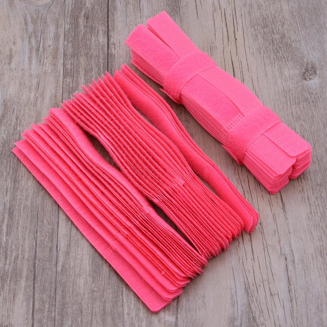 GOOHOCHY Pink 100Pcs Small Portable Size Nylon Cable Ties For Cord Management Wire Wraps Travel And Work 18X0.79X0.04In