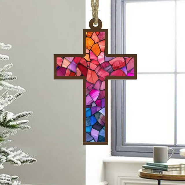 WHEANG Home Decor Stained Glass Metal And Acrylic Window Hanging Beautiful Hanging Pendants For Window Home Decoration