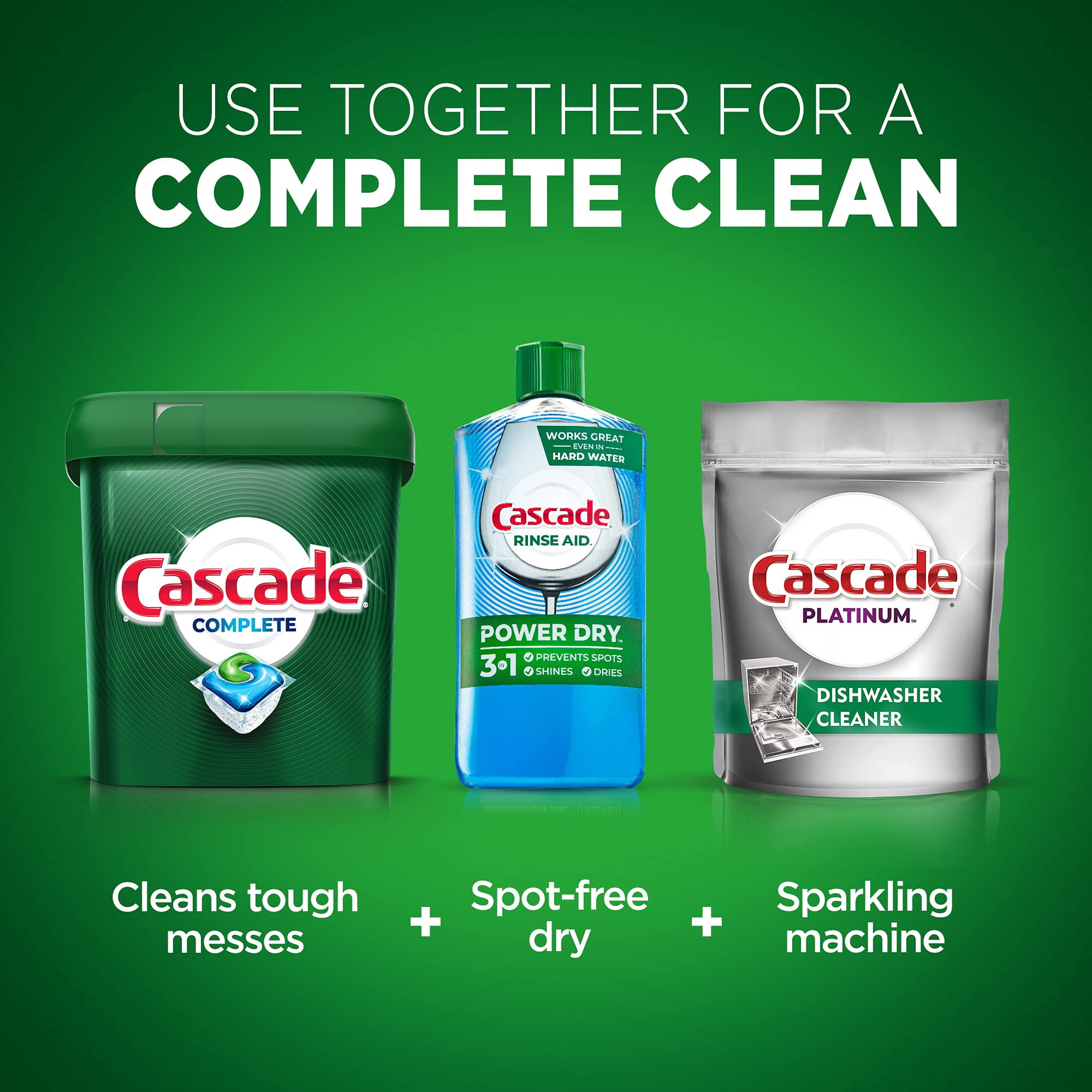 Cascade Complete Action Pacs Dishwasher Detergent Fresh (Pack of 3)