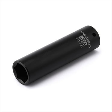 CASOMAN 1/2-inch Drive Extra Deep Socket (15/16"), CR-MO, SAE, 6-Point, Extra Long