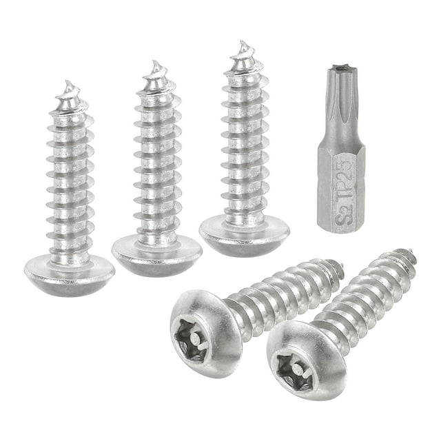 30pack M5 x 20mm Button Head Torx Security Sheet Metal Screws with T25 Bit