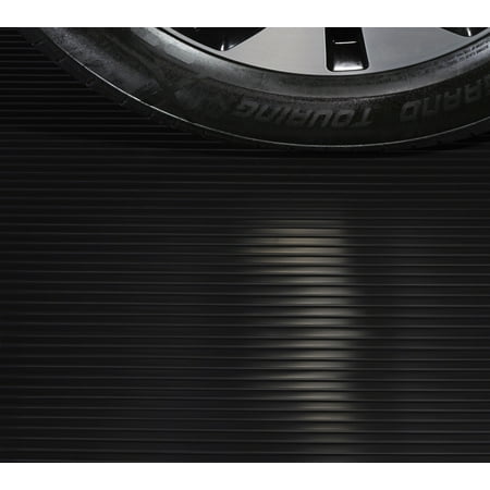 G-Floor Ribbed Universal Flooring 9' x 20' Premium Grade Thickness Midnight Black