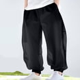thumbnail image 5 of Lenpel Children's Summer Pants Girls Boys Lightweight Elastic Waist Mesh Wide Leg Pants Baggy Casual Joggers with Pockets 2-15 Y, 5 of 5