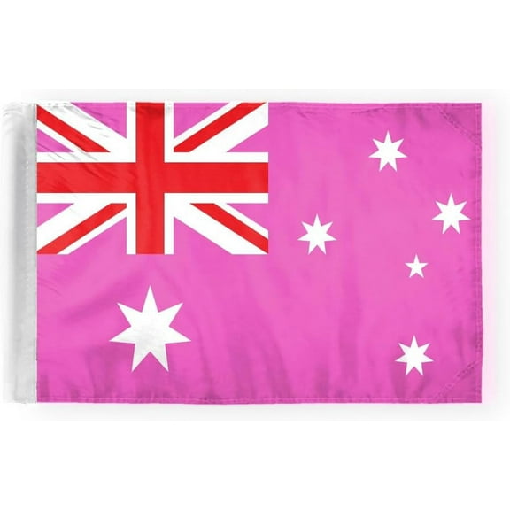 AGAS Australia Pink Pride Motorcycle Flag 6x9 inch - Double-Layered Printed 2-Ply Durable Knitted Polyester - 0.75 inch Sleeve- Fits on 3/8" Mount Pole