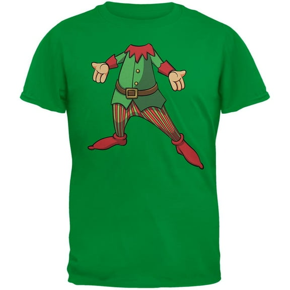 Christmas Happy Elf Irish Green Adult T-Shirt - Medium