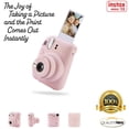 thumbnail image 4 of Cámara instantánea Fujifilm Instax Mini 12 con estuche, pegatinas decorativas, marcos, álbum de fotos y más kit de accesorios (rosa flor), 4 of 5