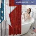 thumbnail image 6 of Shower Curtain, 36" x 72", Independence Day USA Flag Retro Wood Grain StarWaterproof Bathroom Curtain Washable Shower Curtain Set with 12 Hooks, 6 of 9