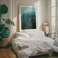 thumbnail image 4 of Hazy Blues, New York City 02 - Manhattan New York Photography City Skyline Bridge Architecture Travel Poster Nightlife Oak Framed Wall Art Print 6 x 8 inches, 4 of 12