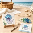 thumbnail image 4 of Beaded Diamond Art Canvas Set, Full Rhinestone Sea Theme DIY Painting Kit for Adults, Handmade Wall Art Decor,5.91*3.94IN, 4 of 4