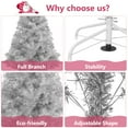 thumbnail image 6 of Fawyn 6' Ft Sparking Gorgeous Folding Artificial Tinsel Christmas Tree Silver Color 450 Tips, 6 of 6