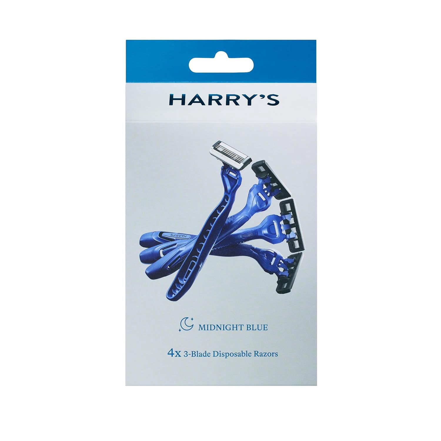 Men's Disposable Razors, 3-Blade Razors with Lubricating Strip and Pivoting Head, 4 Count (Pack of 2)