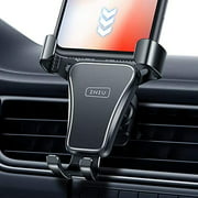 INIU Car Phone Holder, Hands-Free 360° Universal Alloy Auto-Lock & Release Air Vent Phone Mount for Car, SecureLock Car