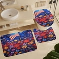 thumbnail image 6 of Independence Day Of The United States Flag 4 Piece Shower Curtain Sets, with Non-Slip Rugs, Toilet Lid Cover And Bath Mat, for Bathroom Decor Set, 6 of 8
