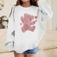 thumbnail image 2 of Tfken Sweatshirt For Toddler Girls Soft Cat Print Tops Long Sleeve Crew Neck Outdoor Pullover Sweater White Size 4-5 Years, 2 of 4