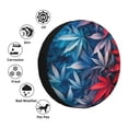 thumbnail image 4 of Sikiie Red And Blue Leaves PVC Leather Spare Tire Wheel Cover Spare Tire Cover, for Car Truck SUV Camper Trailer Universal Fit(14-17in)-17 inch, 4 of 6
