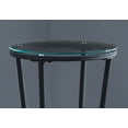 thumbnail image 5 of Monarch Accent Table Hammered Black Metal With Tempered Glass, 5 of 5