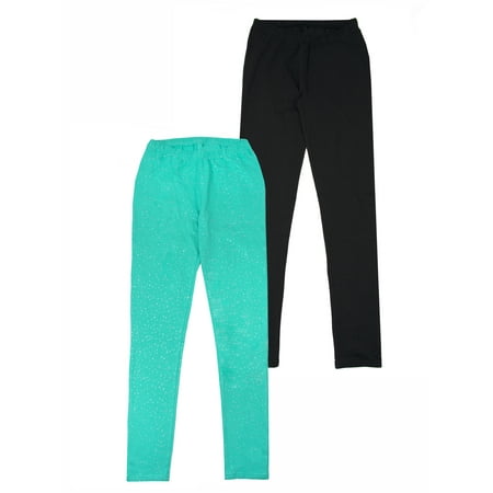 Glitter and Solid Leggings, 2-Pack (Little Girls & Big Girls(
