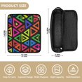 thumbnail image 4 of Hair Tools Storage with Heat Resistant Mat- Neon-colored Triangle Printed Curling Iron Travel Bag/Flat Iron Case for Women, 4 of 8