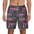 thumbnail image 3 of Uemuo Lovely Mom Ever Pattern Mens Swim Trunks Quick Dry Board Shorts with Mesh Lining, Stretch Beach Shorts Quick Dry No-Chafing Board Shorts-Medium, 3 of 9