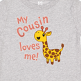 thumbnail image 4 of Inktastic My Cousin Loves Me Cute Giraffe Boys or Girls Baby T-Shirt, 4 of 5