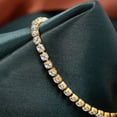 thumbnail image 2 of Yidarton Women's Gold Bracelet, 18K Gold Plated Cubic Zirconia Classic Tennis Bracelet, Size 6.7", 2 of 6
