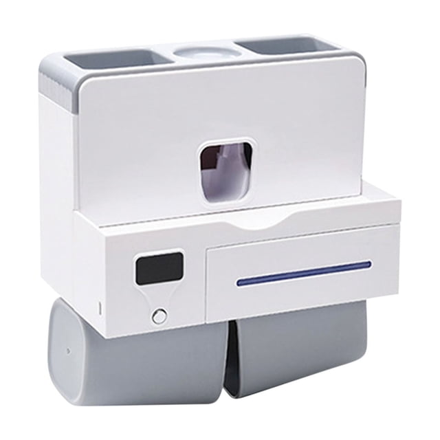 Xihbxyly Portacepillos Inteligente, Dispensador de Pasta Dental con Bomba de Vacío, Tecnología de Inducción, Set de Higiene Bucal Multifunción, Organizador de Baño, Uso Doméstico, Material Abs, Inclu