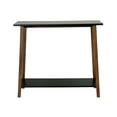thumbnail image 3 of Eccostyle 2-Tier Solid Bamboo Frame Console Table - Caramel & Black, 3 of 7