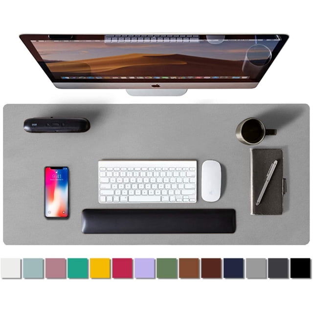 Protector de piel para escritorio, alfombrilla de ratón, alfombrilla de escritorio de oficina, papel secante de piel sintética antideslizante, almohadilla de escritorio para portátil, almohadilla de e Namotu CZBG-XM177-3