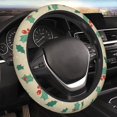 thumbnail image 5 of XMXT Christmas Hollyhock Beige Print Steering Wheel Cover, Elastic Non-Slip Universal Fit Car Decor Accessories Protector for Auto SUV Trucks, 5 of 8