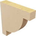 thumbnail image 5 of 2"W x 10"D x 10"H Thin Alpine Rough Cedar Woodgrain TimberThane Corbel, Primed Tan, 5 of 6