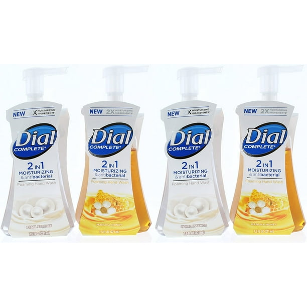 Dial Complete 2 in 1 Foaming Hand Wash, Honey & Pearl Scents (7.5 Fl Oz