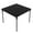 Black, variant on M optimized Folding Table 33.6"x33.6"x27.9" Portable Square Folding Card Table, Metal Folding Table with PU Soft Cushion for Living Room, Office, Camping