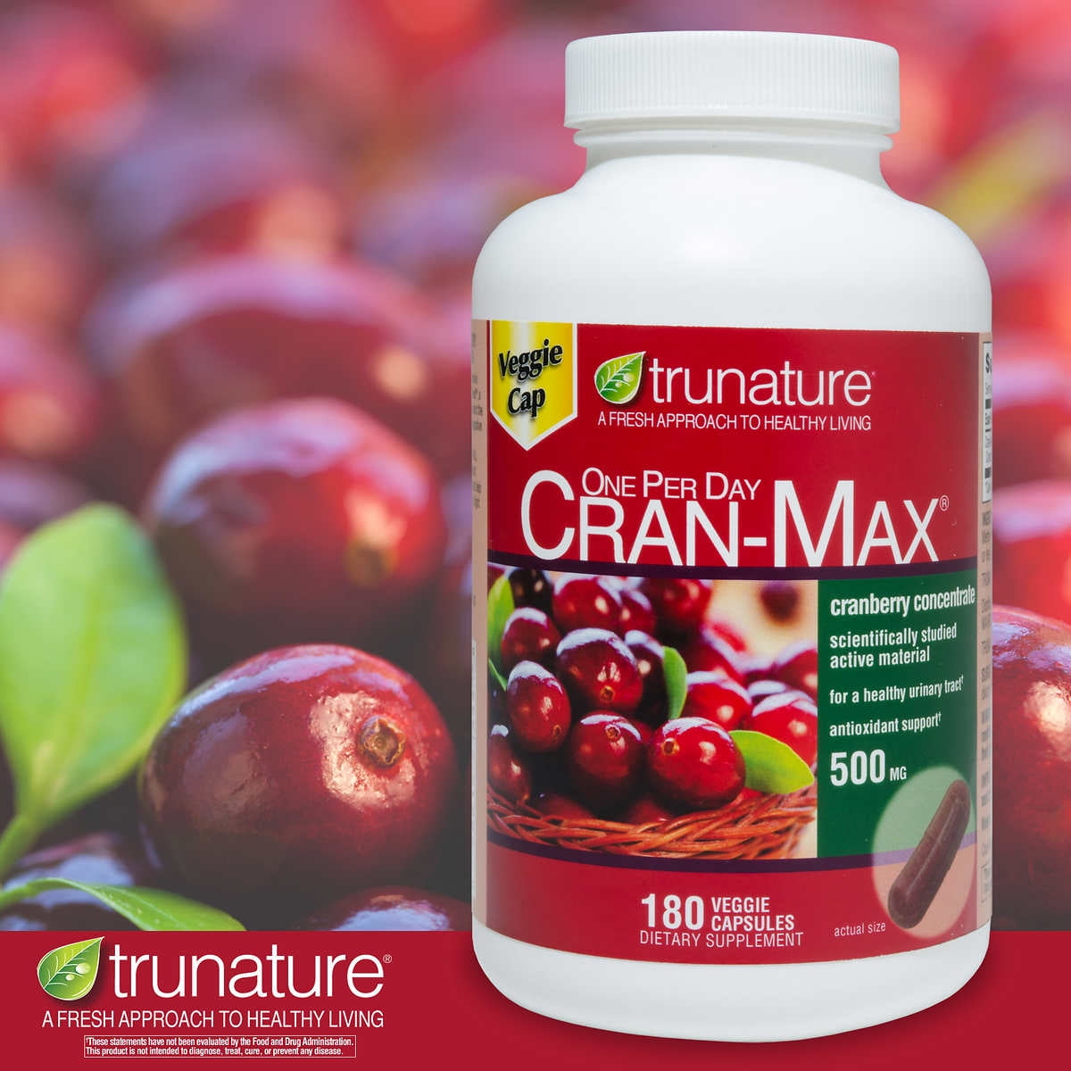 trunature CRANMAX Cranberry 500 mg., 180 Veggie Capsules