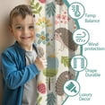 thumbnail image 3 of Blackout Kids Curtains,Hedgehog Pattern with Pioneer Flower Childrens Insulated Curtains Set Of 2,Bedroom Essentials,Toddler Room Decor 52"x84"(132x213cm), 3 of 4