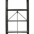 thumbnail image 5 of Origami 6 Tier Classic Stamped Steel Bookcase Organizer Storage Rack, Black, 5 of 8