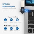 thumbnail image 4 of 2X Convertidor USB C Una USB 3.0 OTG Adaptador USB 2 en 1 Tipo C -OTG, 4 of 5