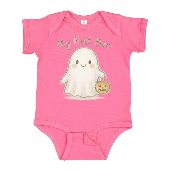 Inktastic My First Boo Cute Ghost Halloween Boys or Girls Baby Bodysuit