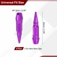 thumbnail image 2 of Uxcell Spiked Shape Tire Valve Stem Caps Aluminum Alloy Car Wheel Valve Cap Universal Dustproof Purple 60mm, 2 of 6