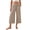 Khaki, variant on Women's Wide Leg Palazzo Lounge Capri Pants with Pockets High Waist Cropped Yoga Casual Pajama Pants