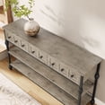 thumbnail image 2 of 52" Console Table, Entryway Console Sofa Table, Behind Couch Table, Entryway Table with 3 Drawers, 3 Tier Sofa Table, Open Shelf Behind Couch Table for Hallway, Living Room, Metal Roman Column, 2 of 9