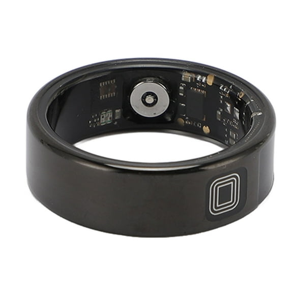 Smart Ring, Fitness Tracker Ring Activity Monitoring Touch Screen Stainless Steel Multiple Sports Modes APP for Hiking Cycling Running Size 11 Inner Diameter 20.6mm