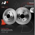 thumbnail image 4 of A-Premium 10.16 inch (258mm) Rear Vented Disc Brake Rotors + Ceramic Pads Kit Compatible with Select Ford, Lincoln and Mercury Models - Thunderbird/Cougar 1993-1997, Mark VIII 1993-1998, 6-PC Set, 4 of 8
