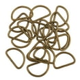 thumbnail image 2 of 100pcs Metal D Rings Webbing Buckles Straps Soldered - Bronze, 30x20x3mm, 2 of 8