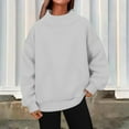 thumbnail image 2 of Womens Turtleneck Pullover Long Sleeve Hoodies Tops Fall Fashion Outfits Clothes, 2 of 4
